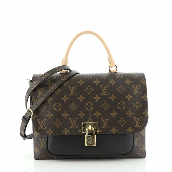 LOUIS VUITTON MONOGRAM MARIGNAN IN BLACK 100% AUTHENTIC - Picture 1 of 12